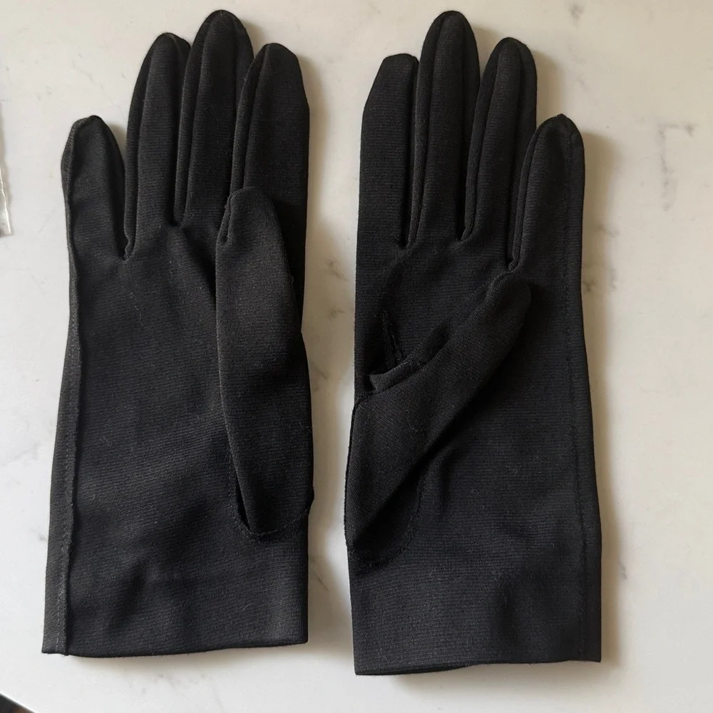 Vintage Van Raalte Black Nylon Gloves